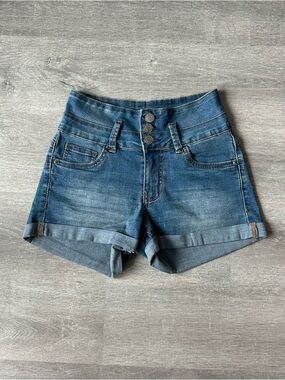 Y2K Ibiza High-waisted Push up blue denim mini shorts